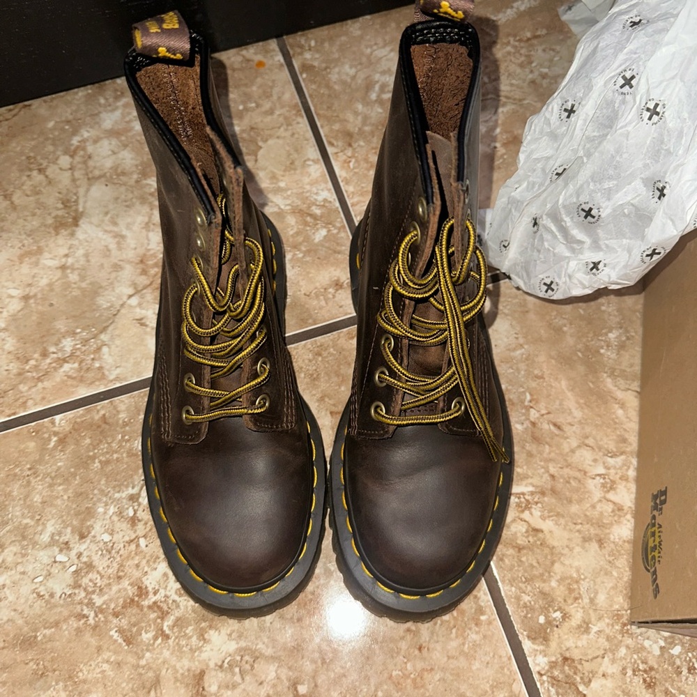 Dr. Martens Dark Brown Leather Boots